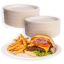 MULMEHË Bagasse Paper Dinner Plate, 10" Round, Unbleached, 125 Pack